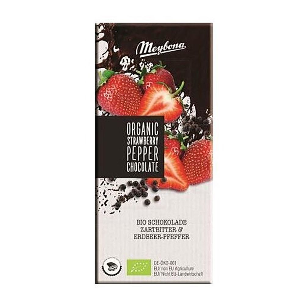 Meybona Organic Strawberry Pepper Chocolate – 100g