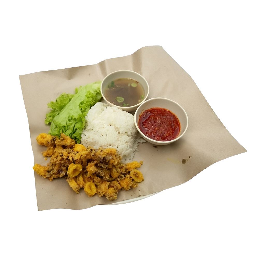 Set Nasi Sotong Goreng Tepung