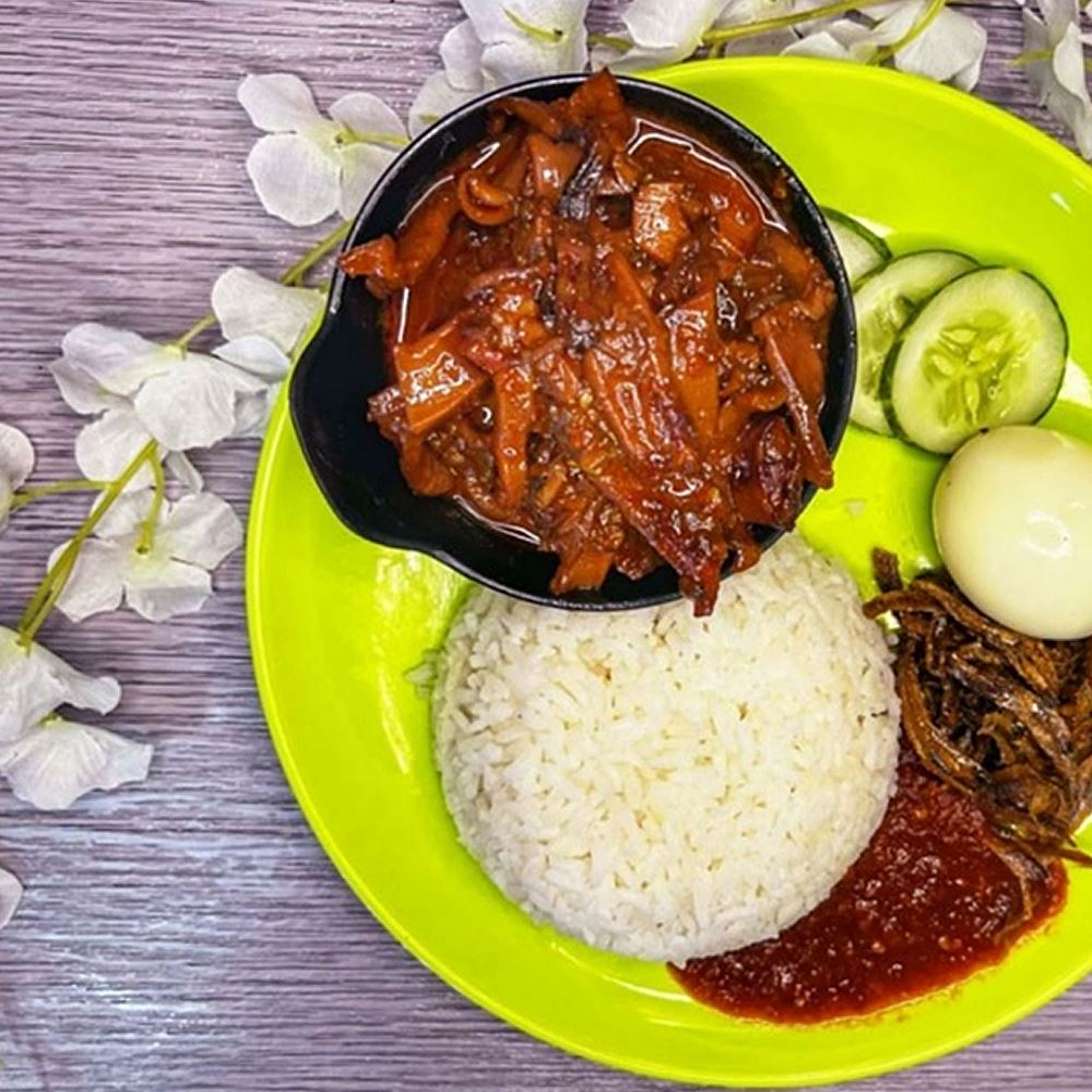 Nasi Lemak Sambal Sotong (Squid)