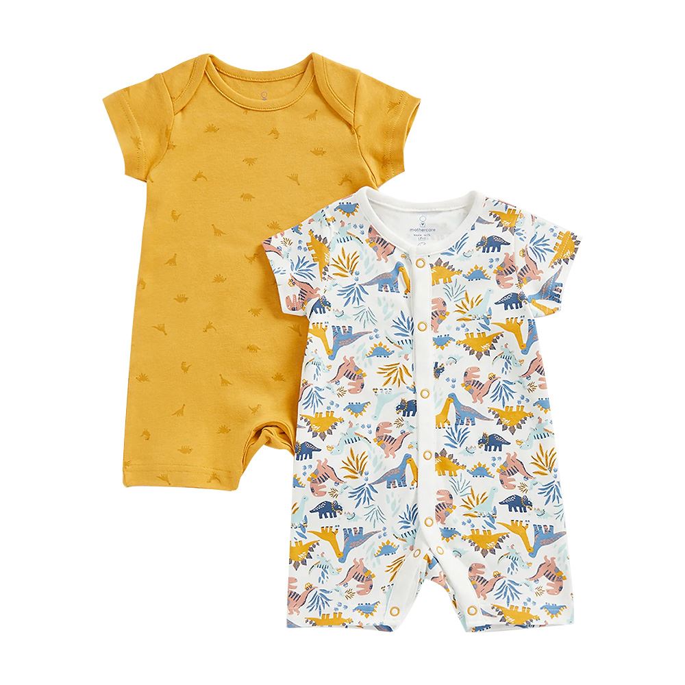 Mothercare Dino Rompers - 2 Packs