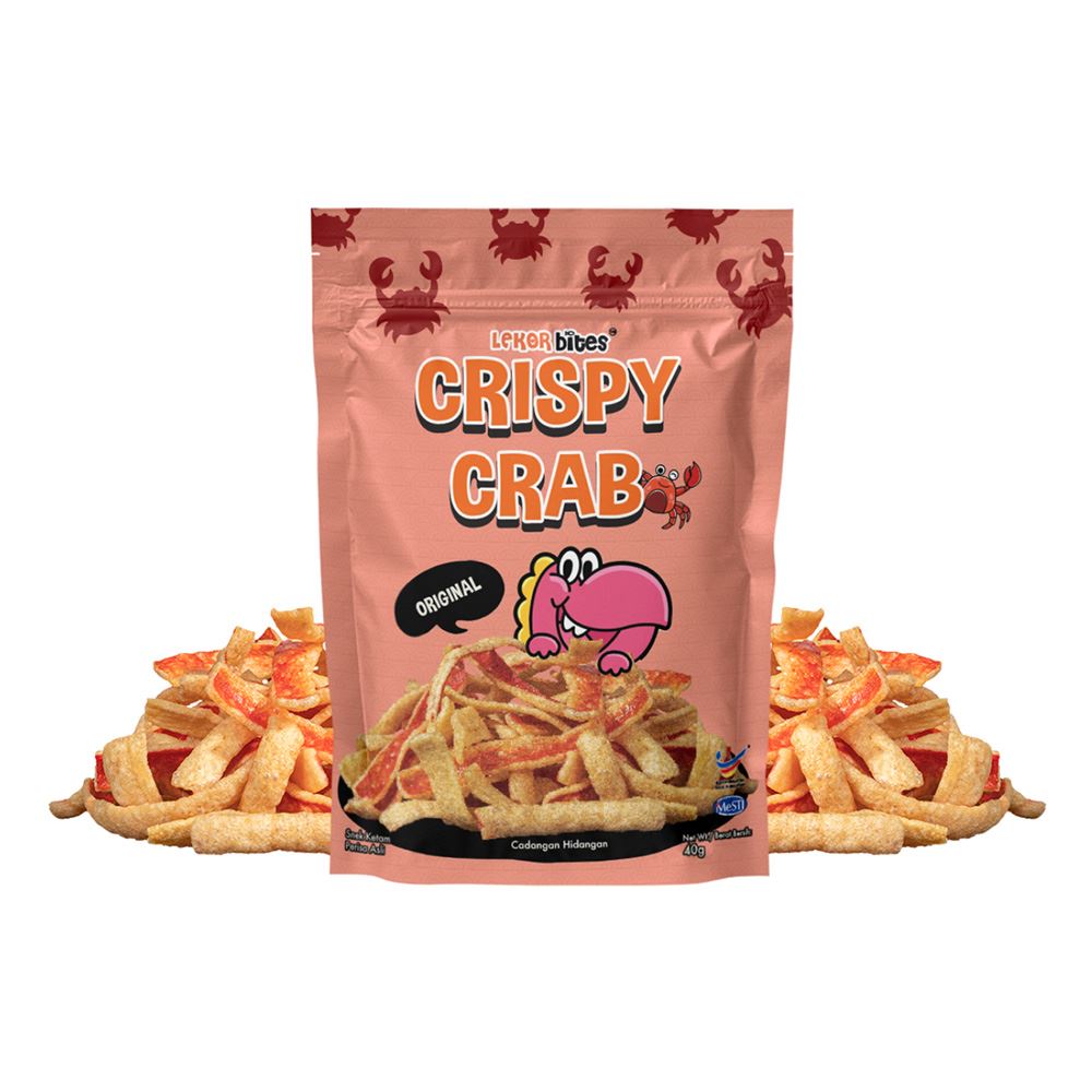 Lekor Bites Crispy Crab | Ketam Rangup Original Flavour - 40g