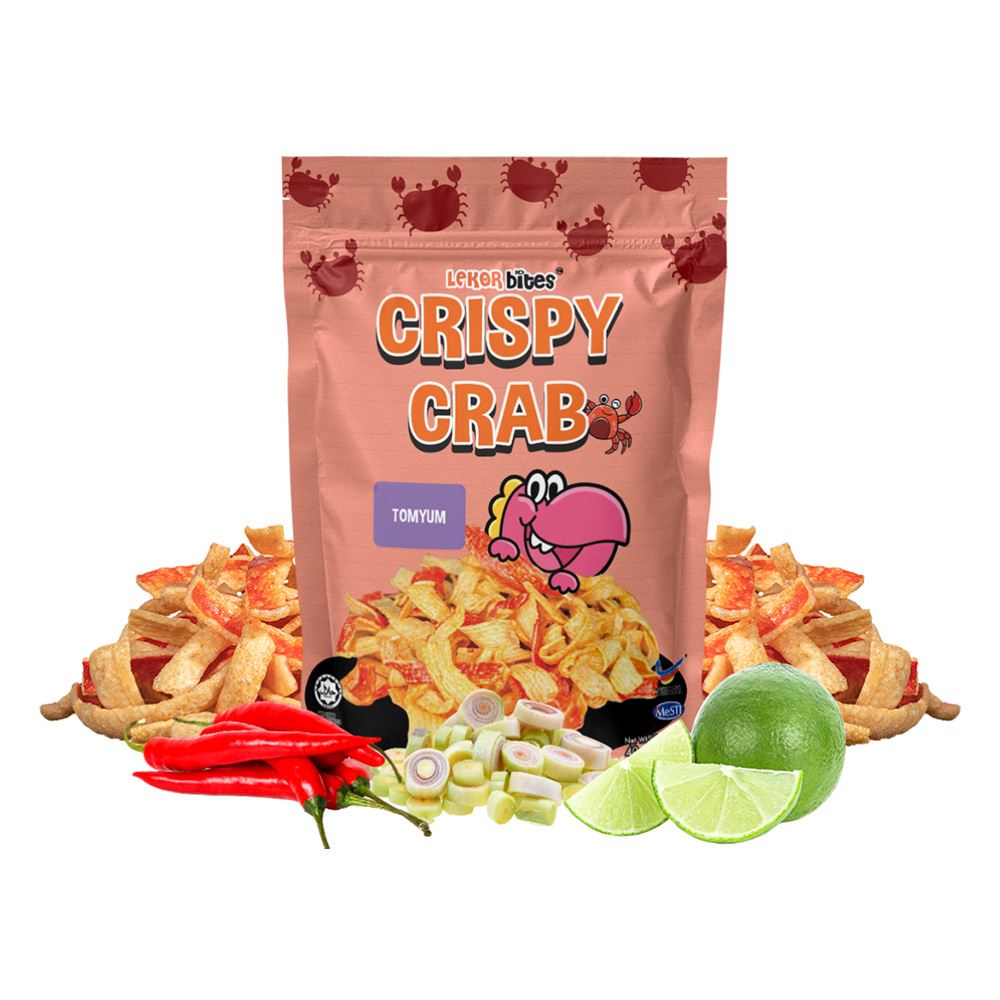 Lekor Bites Crispy Crab | Ketam Rangup Tom Yum Flavour - 40g