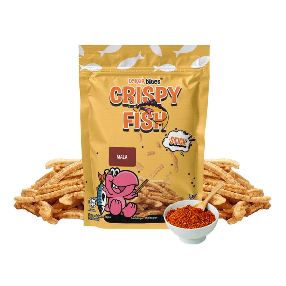 Lekor Bites Crispy Fish Stick | Stik Ikan Mala Flavour - 40g