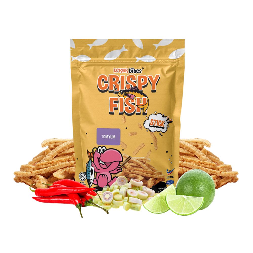 Lekor Bites Crispy Fish Stick | Stik Ikan Tom Yum Flavour - 40g