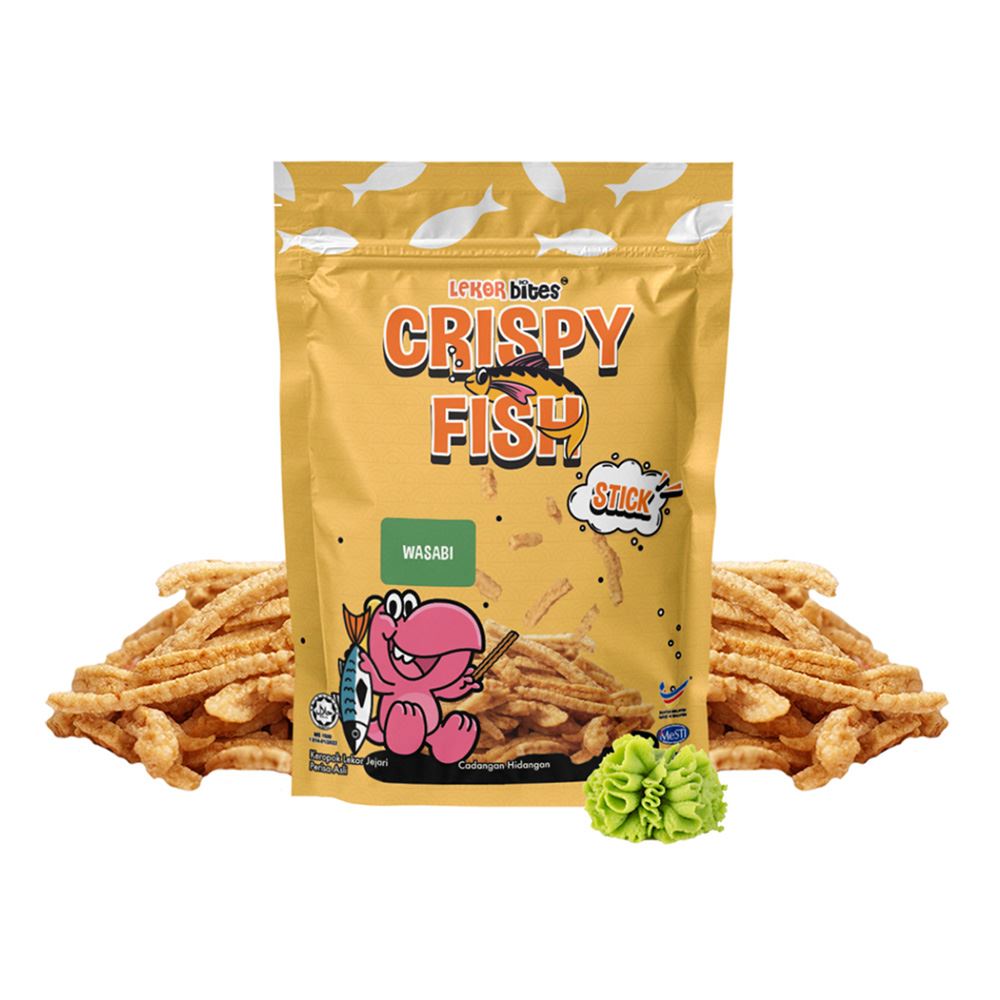 Lekor Bites Crispy Fish Stick | Stik Ikan Wasabi Flavour - 40g