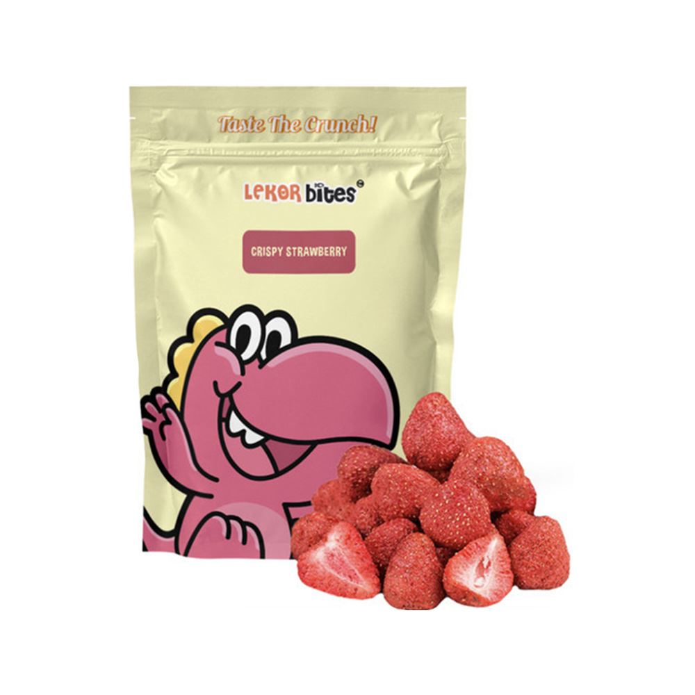 Lekor Bites Crispy Freeze Dried Strawberry | Strawberi Kering - 40g