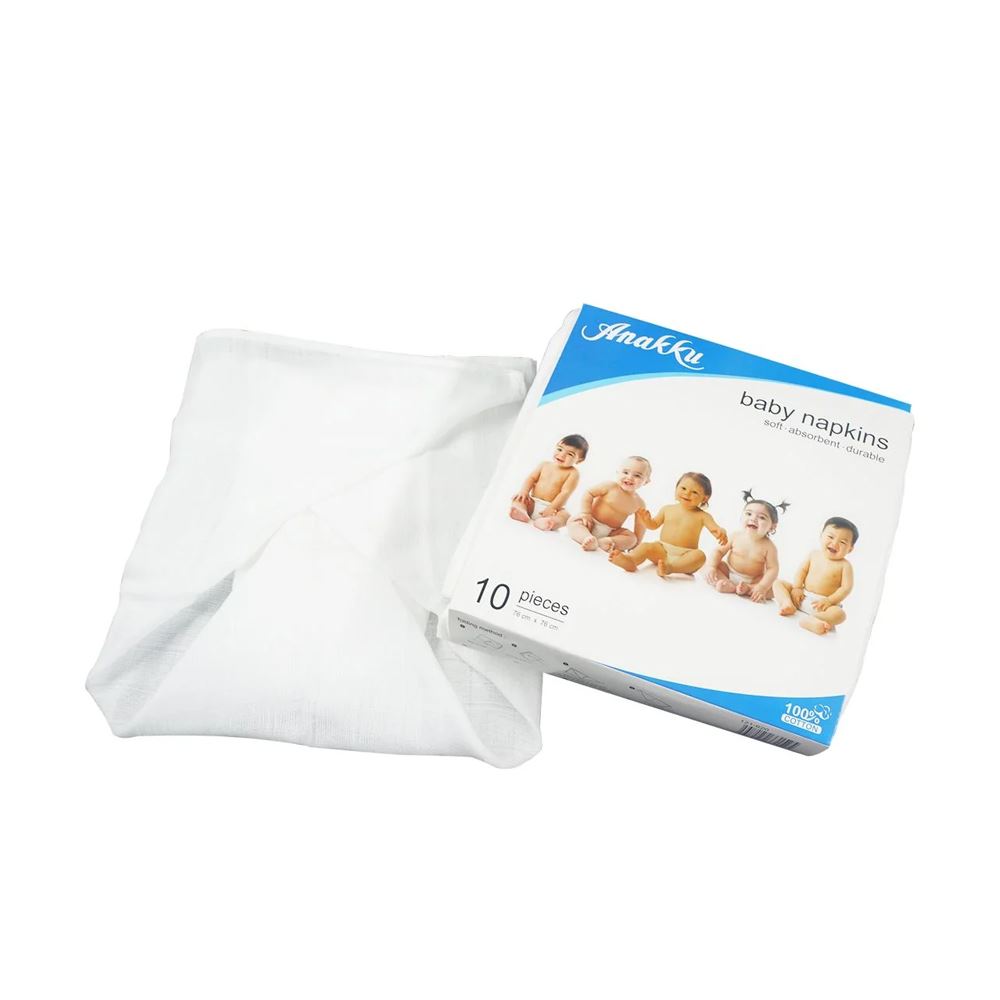 Anakku Baby Napkins White - 10pcs 