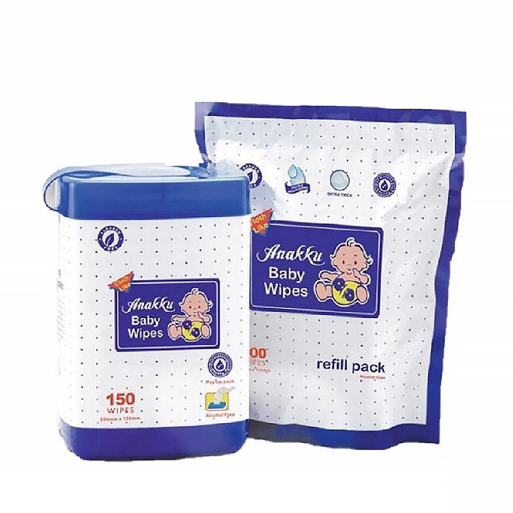 Anakku Baby Wipes Canister + Refill Pack