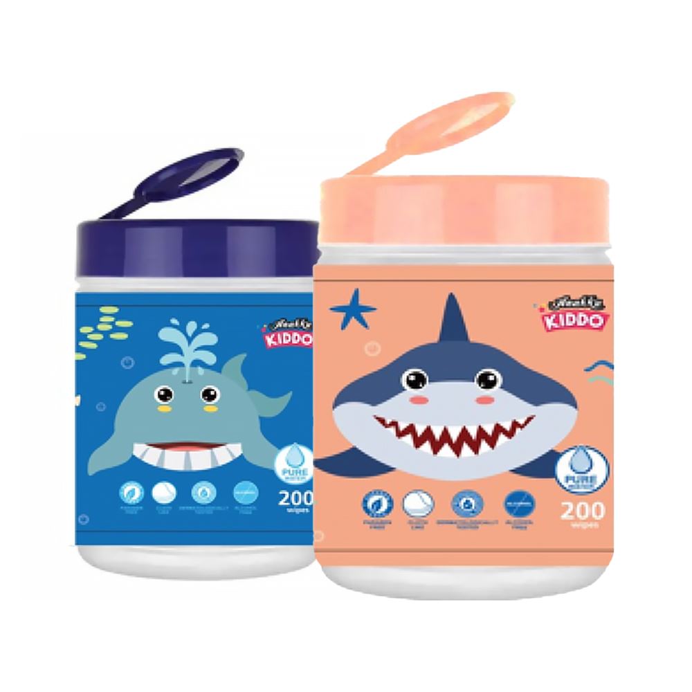 Anakku Kiddo Character Canister Wipes (Whale) - 122s