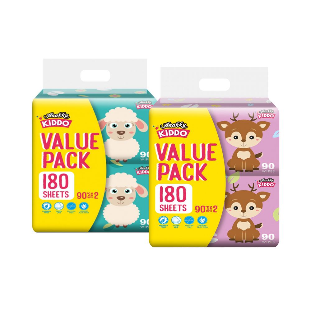 Anakku Kiddo Character Wipes (Deer) – 90s x 2