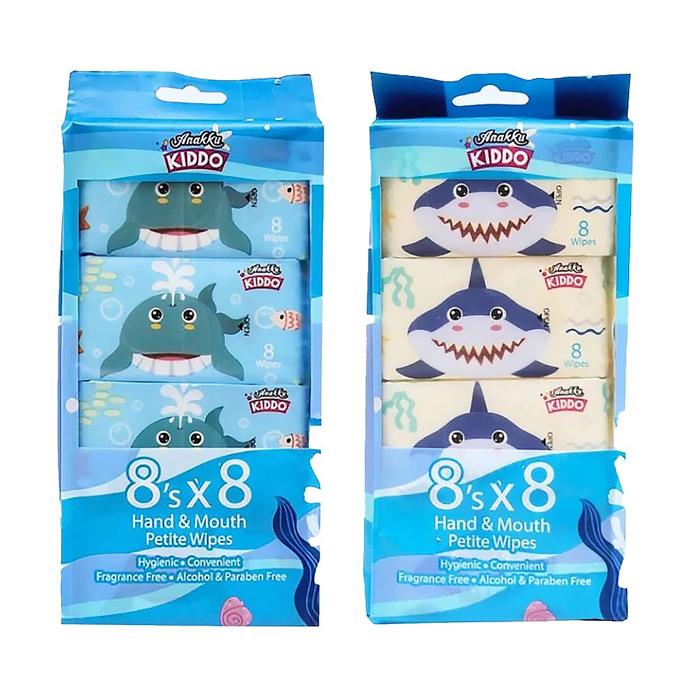 Anakku Kiddo Hand & Mouth Petite wipes 8s x 8