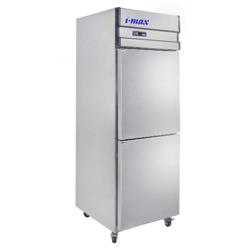 Imax Stainless Steel 2 Door Upright Freezer