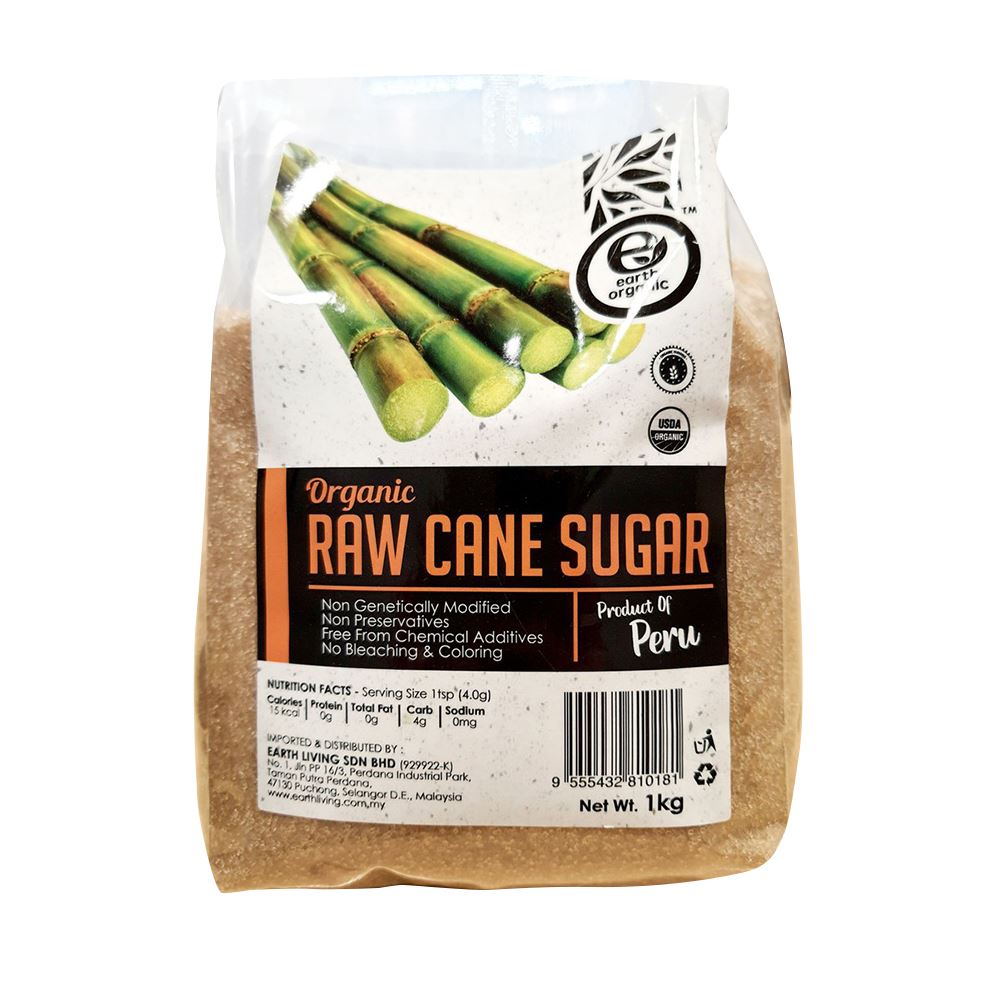 Earth Organic Organic Raw Cane Sugar - 1kg