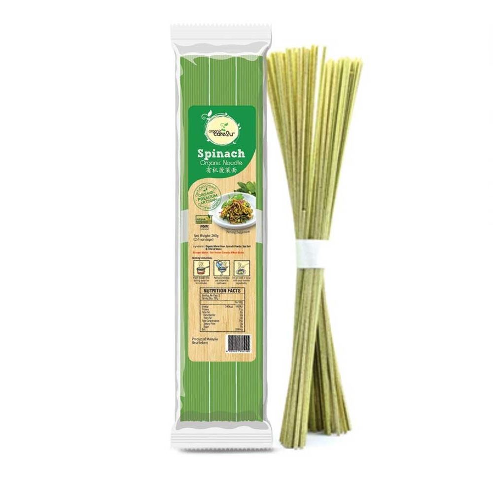 Organic Care2u Organic Spinach Noodle - 200g