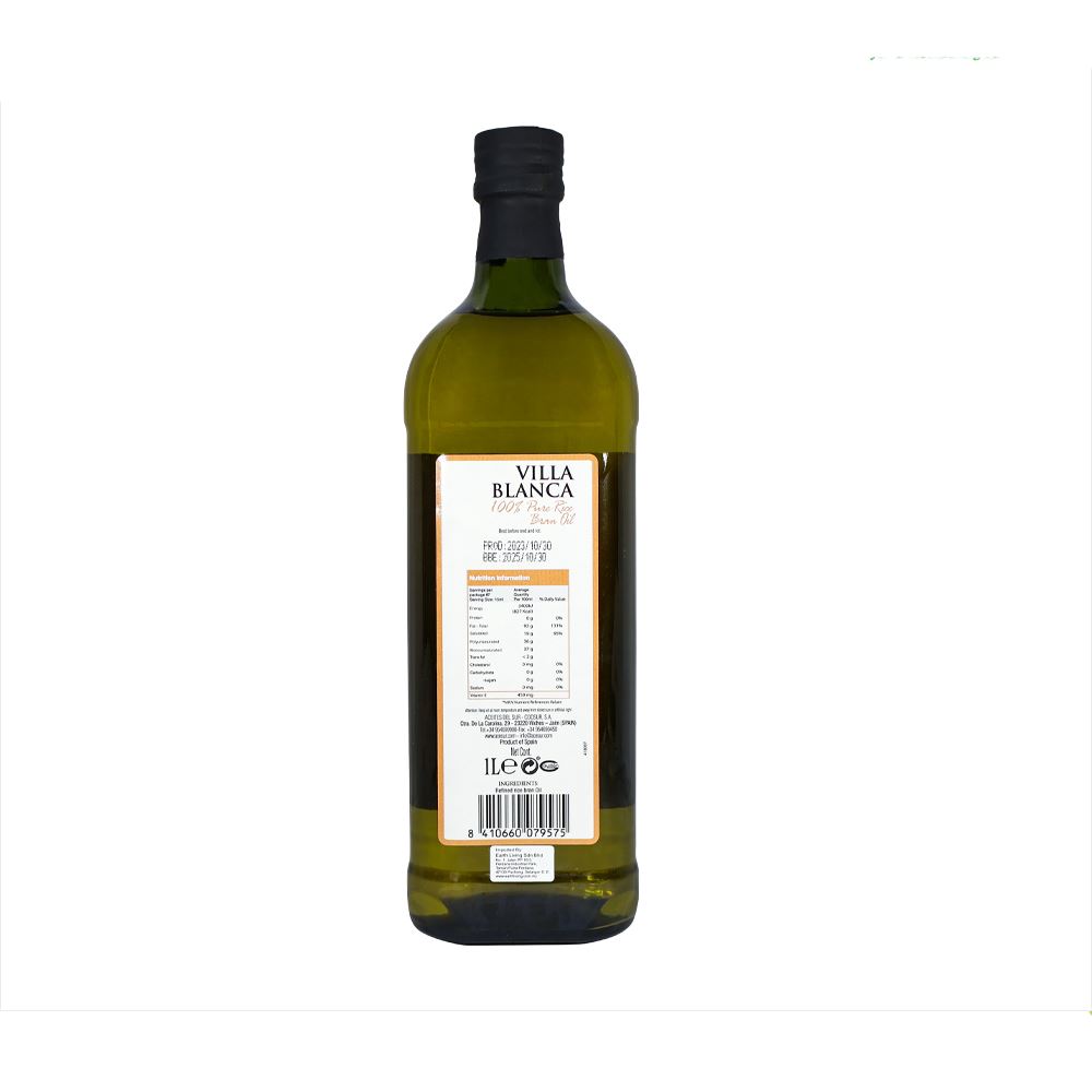 Villa Blanca Pure Rice Bran Oil Villa Blanca - 1L