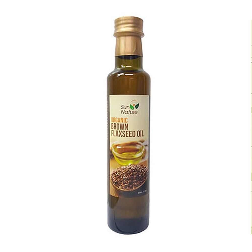 Sun Nature Organic Brown Flaxseed Oil - 250 ml