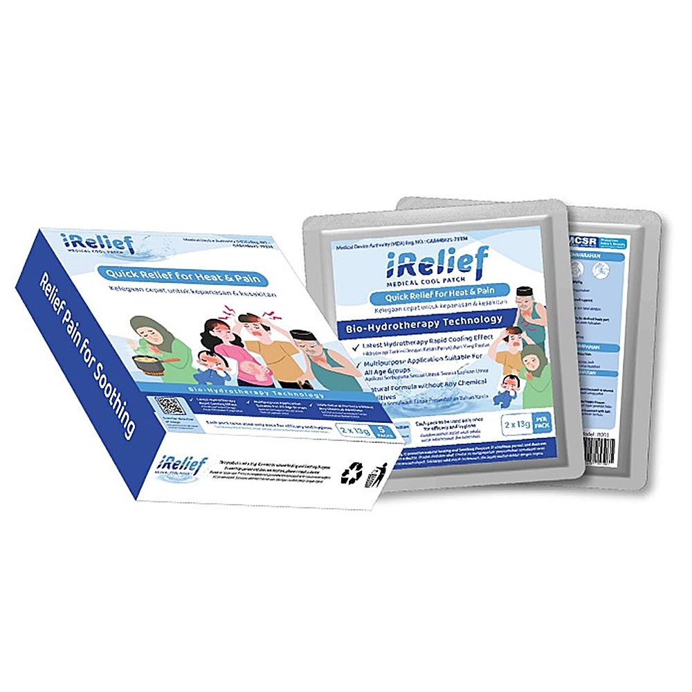 iRelief Medical Cool Patch (2 x 13g x 5 packs)