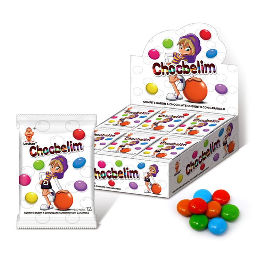 Chocbelim Colourful Chocolate Bean - 12g