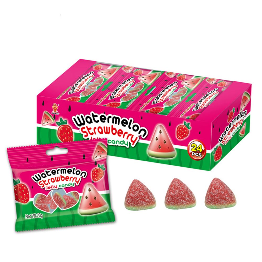 Lechao Watermelon Strawberry Gummy Candy - 20g