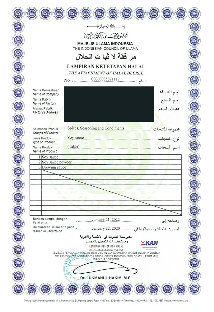 Halal Certificate