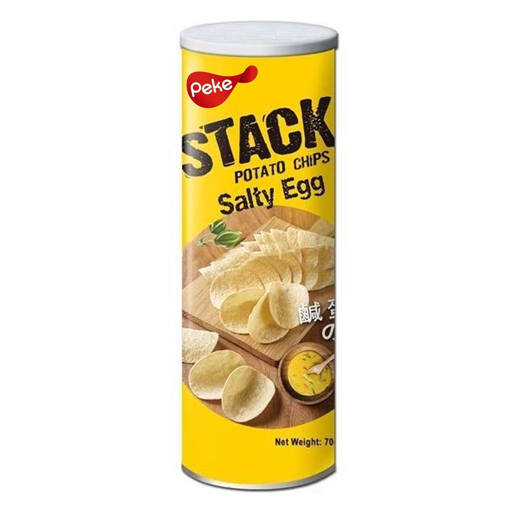 Peke Stack Salty Egg Potato Chips - 110g