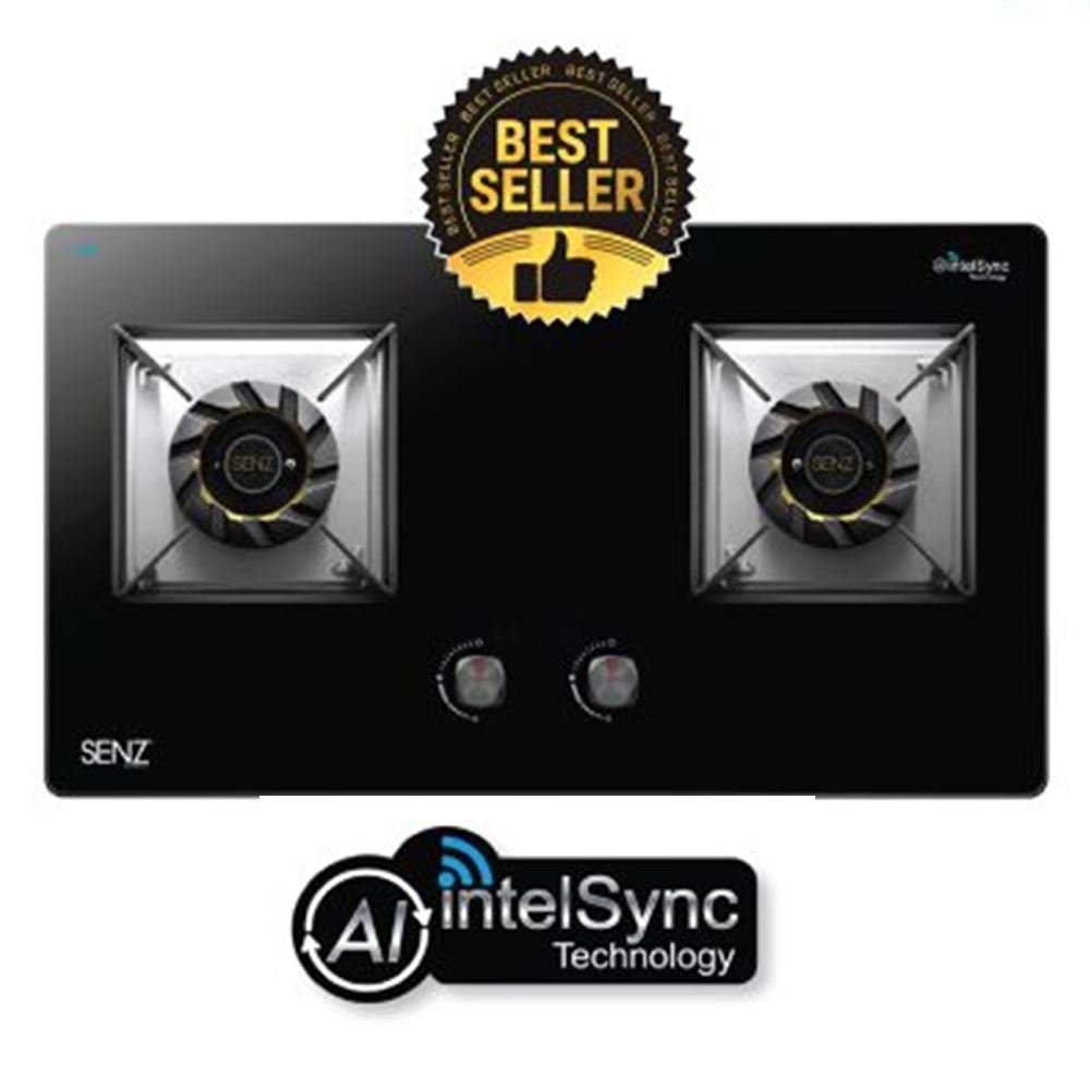 SENZ KARINO Twin Burner Gas Stove with intel Sync Technology